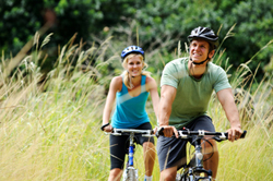 Couple Cycling